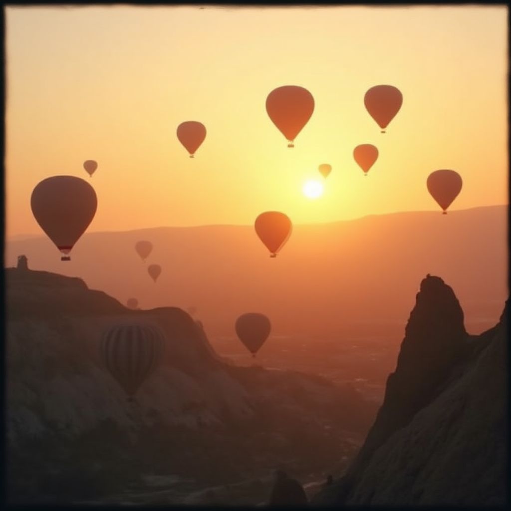 Kapadokya'da sıcak hava balonları